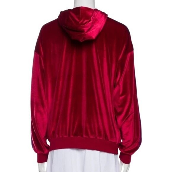 AVIATOR NATION 5 Stripe Velvet Tracksuit Zip Hoodie Jogger Set Sz S Top M Pants - Picture 8 of 11